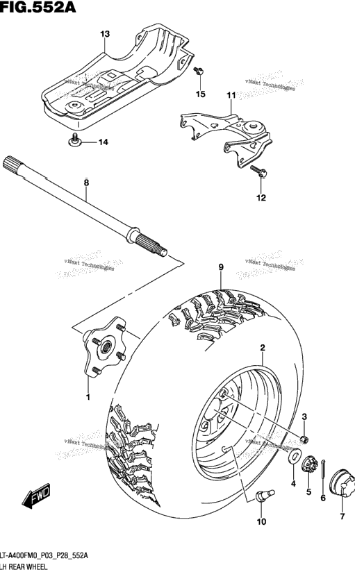 Lh Rear Wheel (Lt-A400fm0 P03)