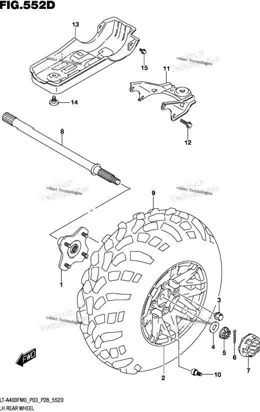 Lh Rear Wheel (Lt-A400fzm0 P28)