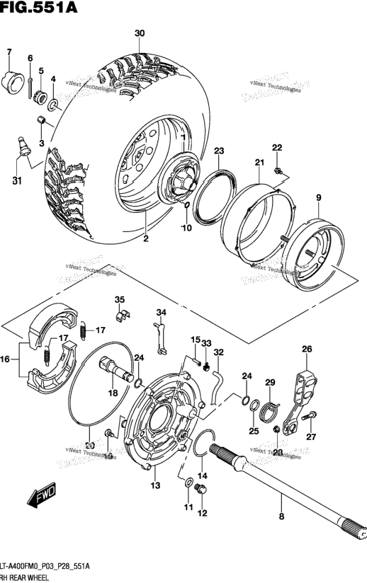 Rh Rear Wheel (Lt-A400fm0 P03)