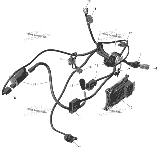 Electric - Engine Harness And Electronic Module - 450 - 6X6 - North America