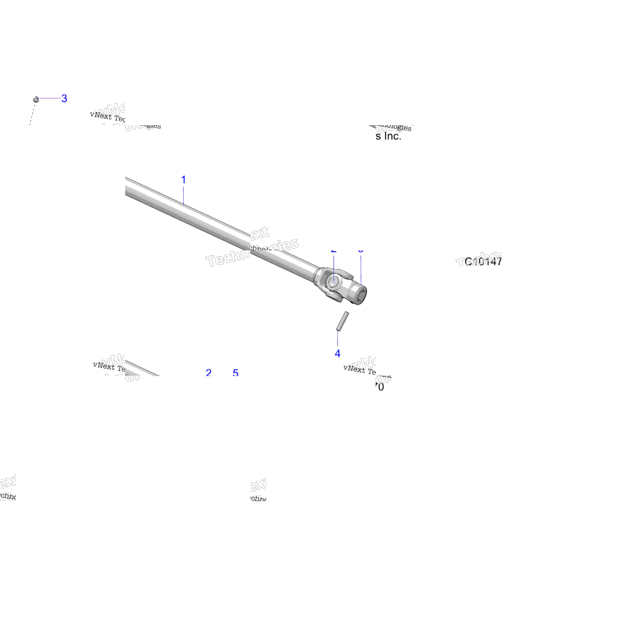 Drive Train, Prop Shaft, Front