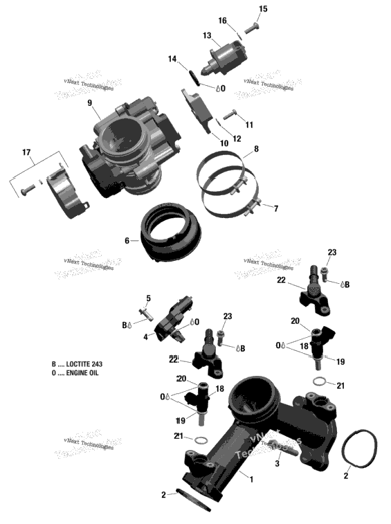 Air Intake Manifold And Throttle Body - 211