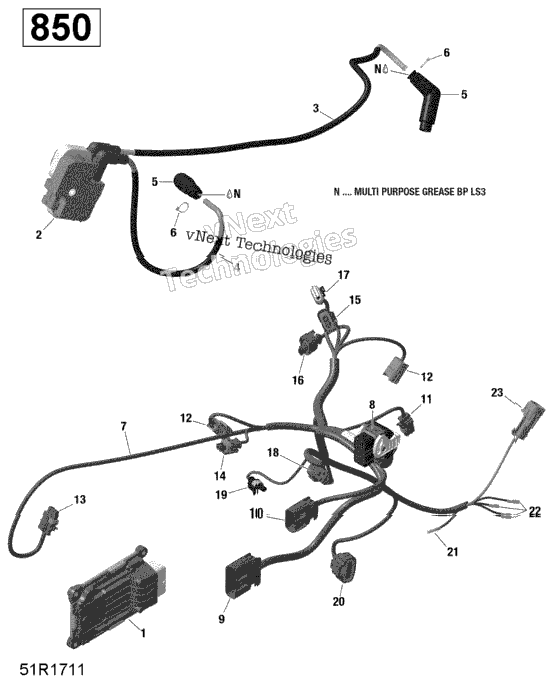 Engine Harness And Electronic Module - 850 Efi (Outlander)