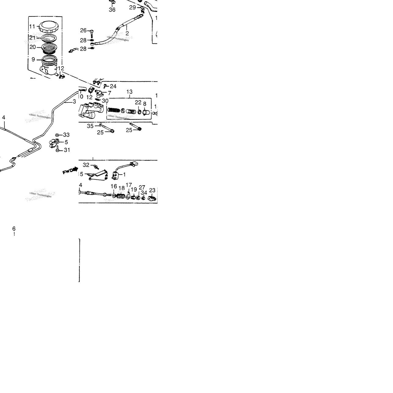1200L Rr. Brake Master Cyl. 85