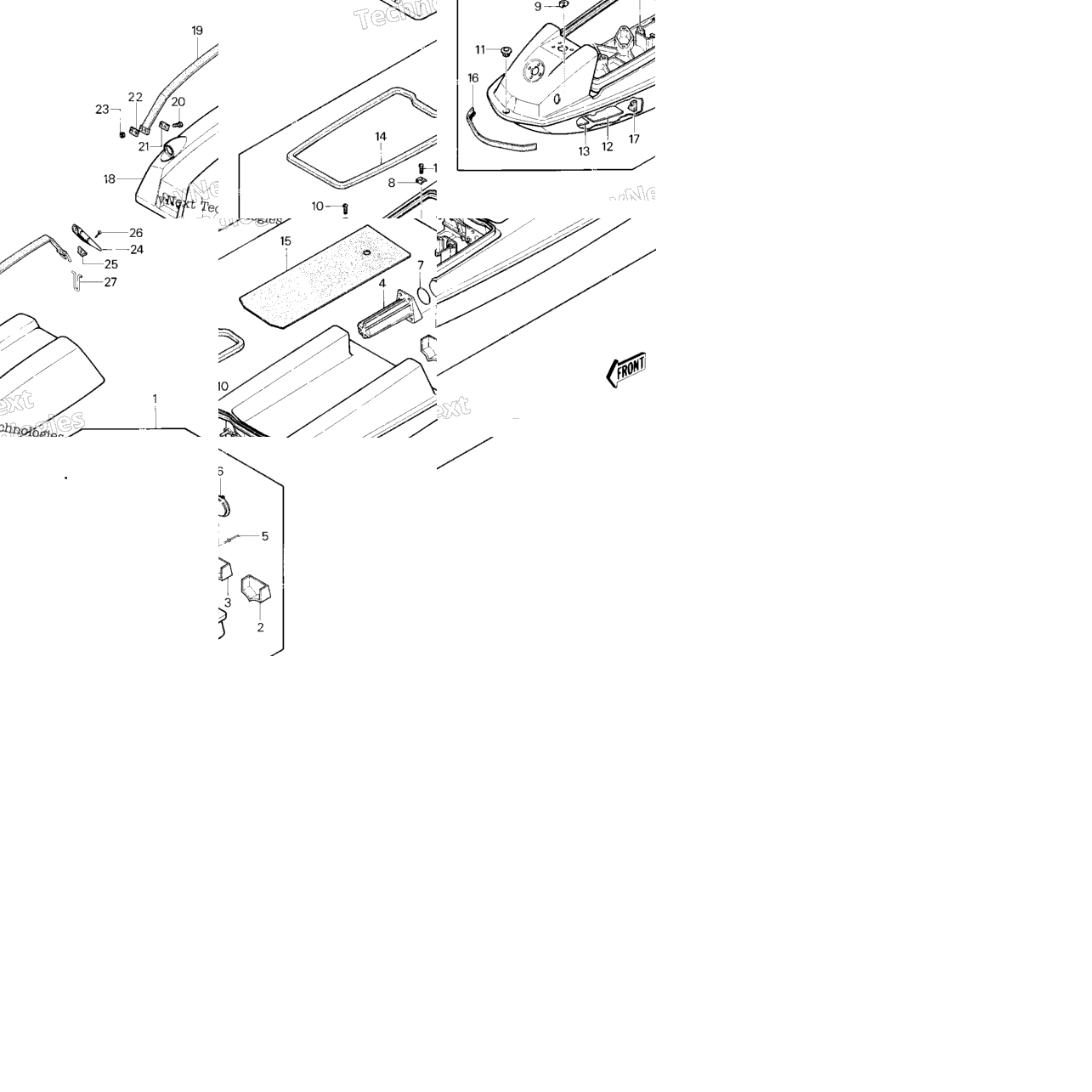 Hull/Engine Hood ('82-'83 Js440-A6/A7)