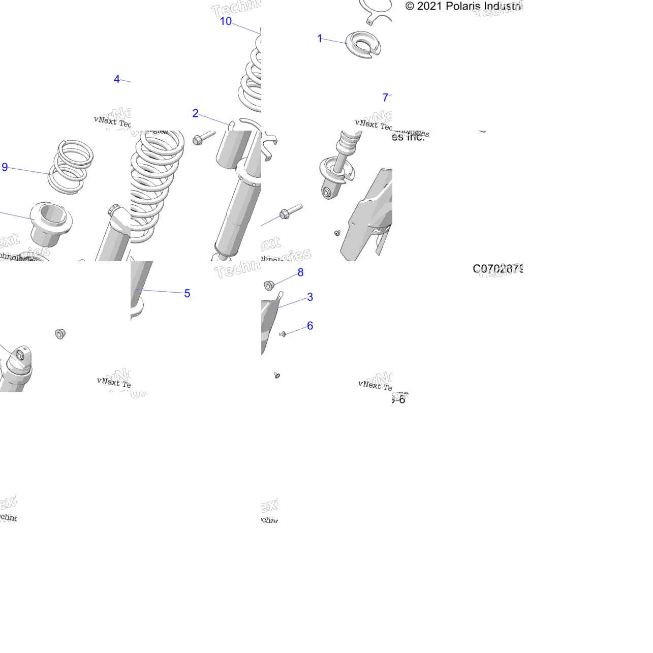 Suspension, Rear Shock Mounting, Standard/Premium