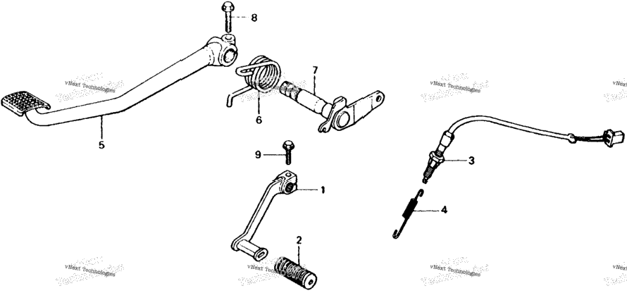 Brake Pedal + Change Pedal