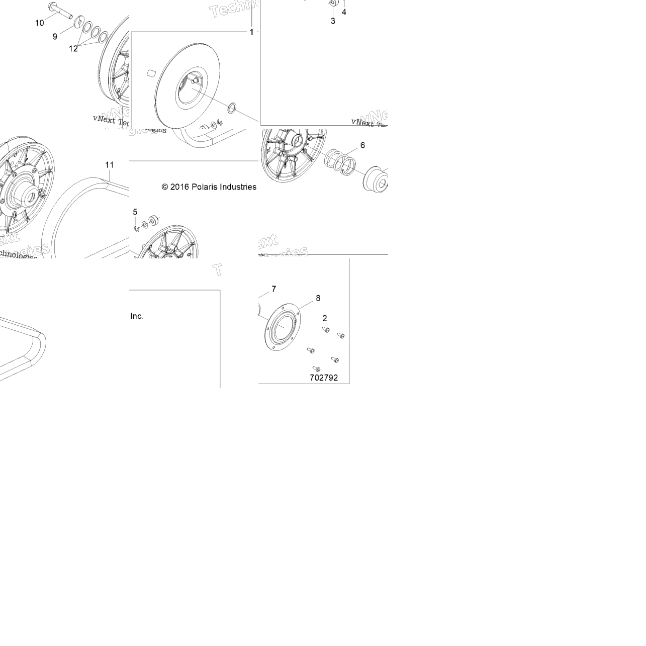 Drive Train, Secondary Clutch Z21cha57k2