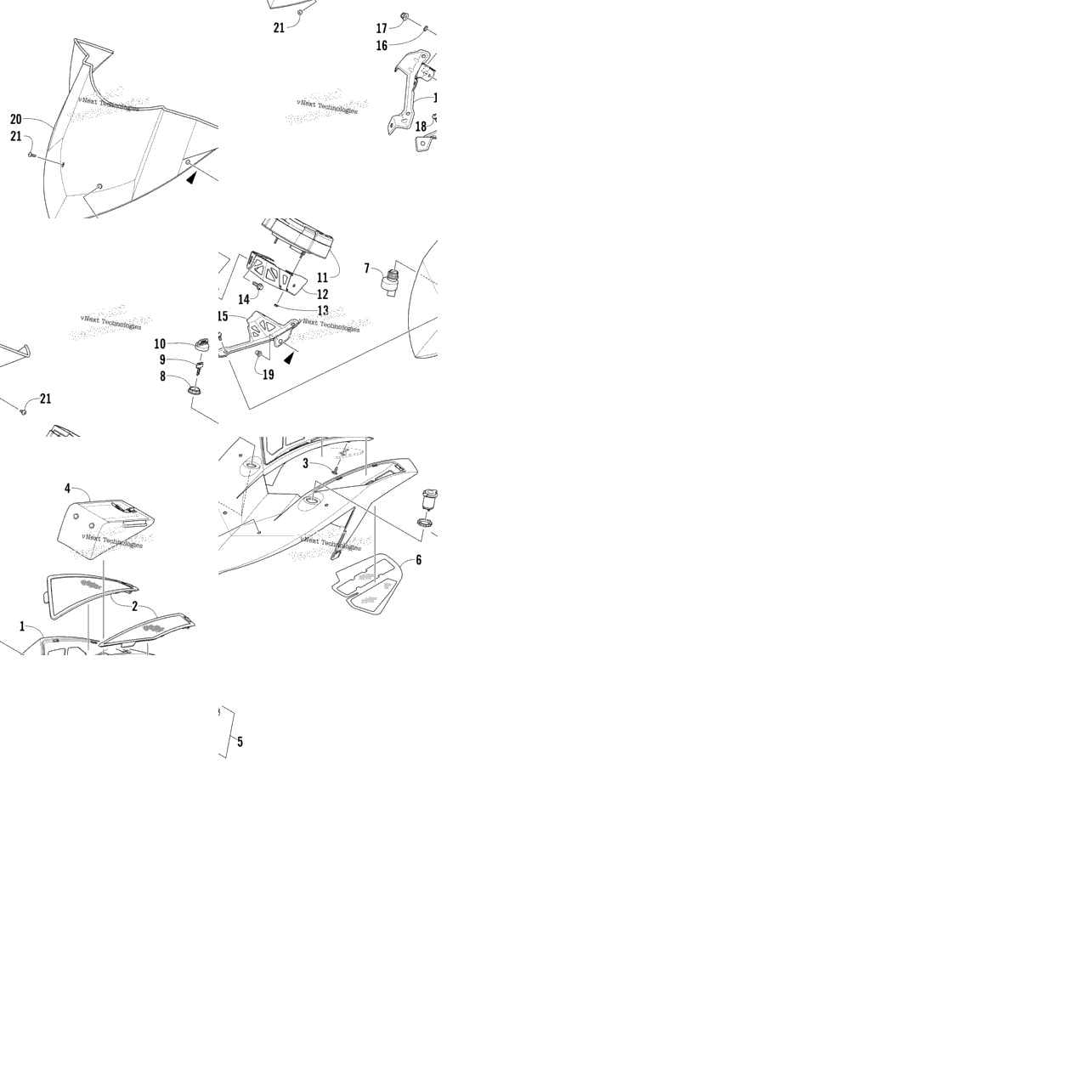 Windshield And Instruments Assemblies