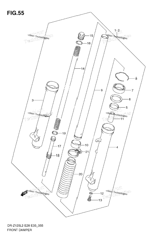 Front Damper (Dr-Z125 E33)