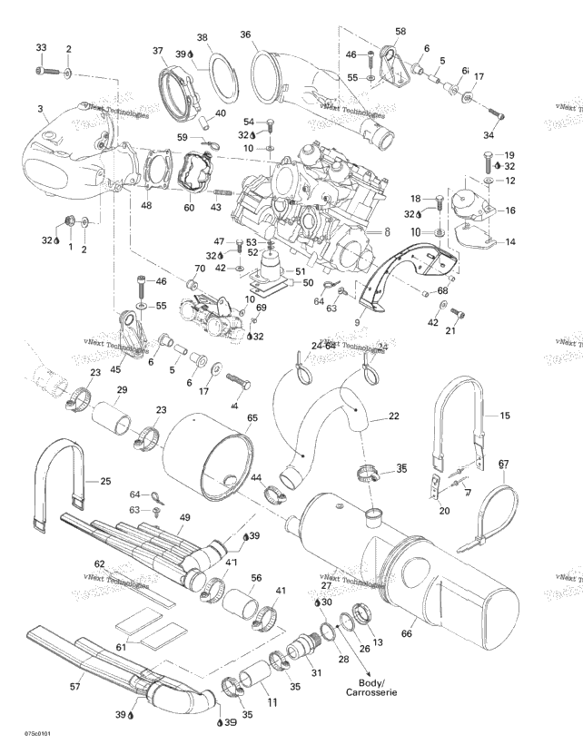 Engine Support And Muffler