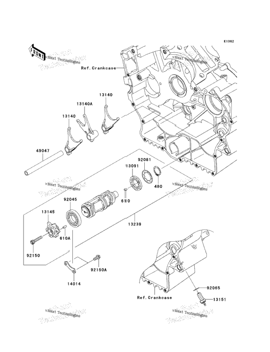 Gear Change Drum/Shift Fork(S)