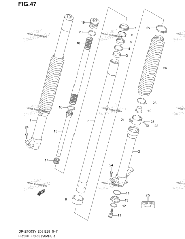 Front Fork Damper (Model Y/K1)