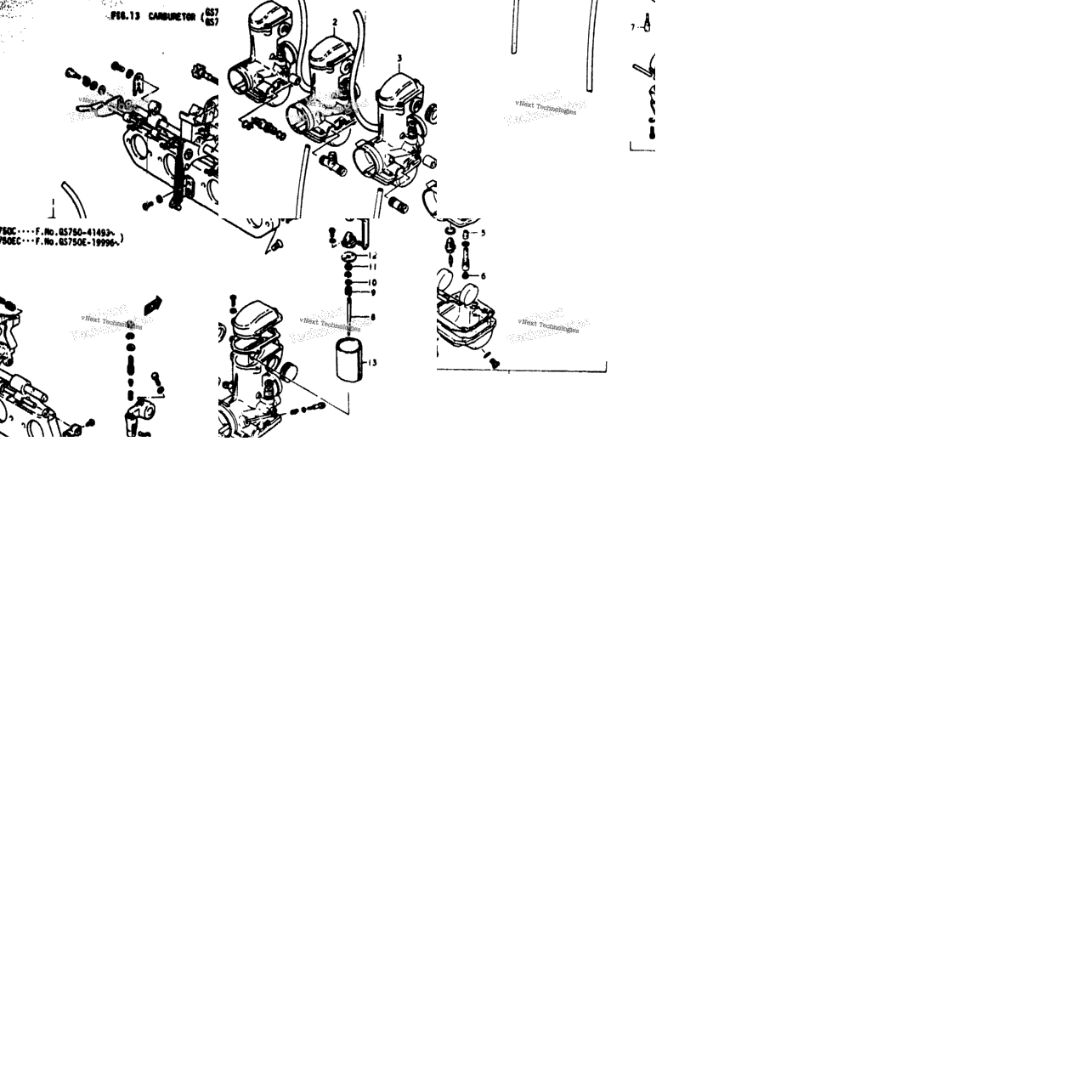 Carburetor (Gs750c....F.No.Gs750-41493-Gs750ec..F.No.Gs750e-19996-)