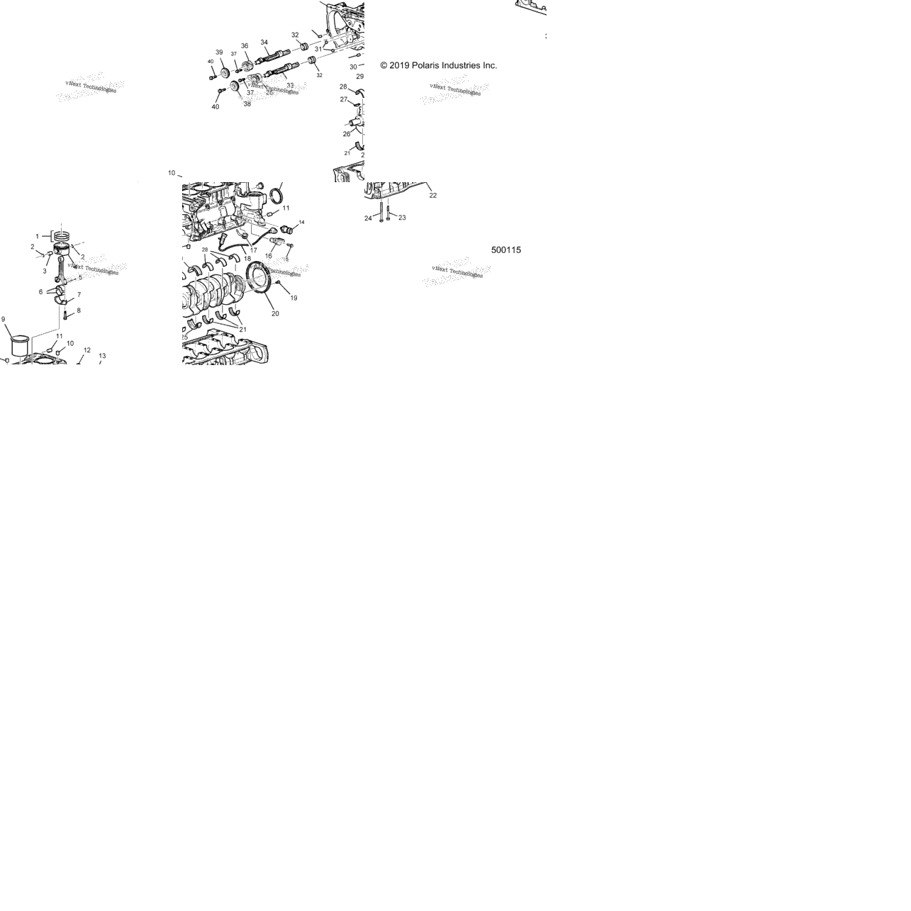 Engine, Cylinder Block And Related Parts All Options