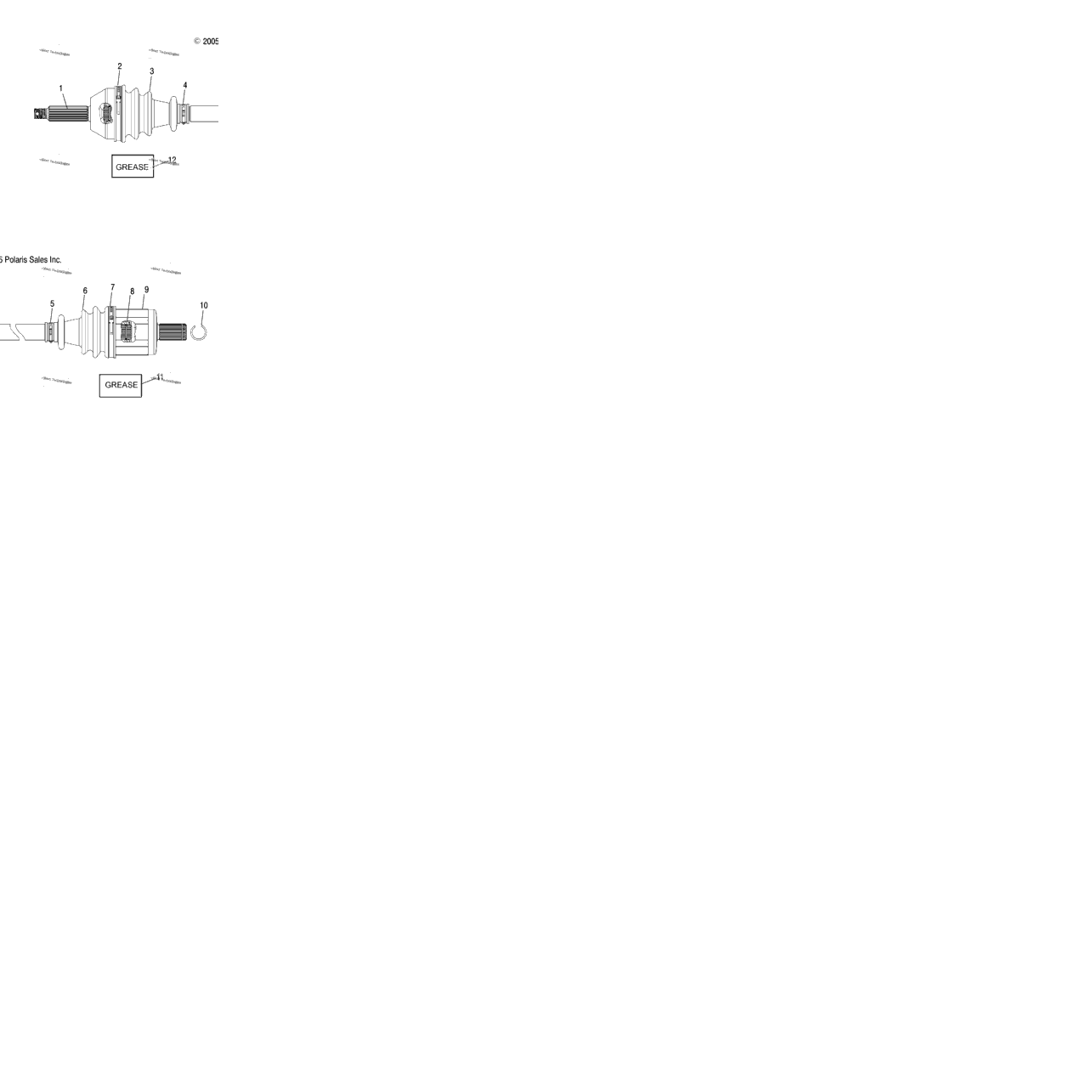 Drive Shaft, Front /Ab/Ac/Ad/Ae/Af