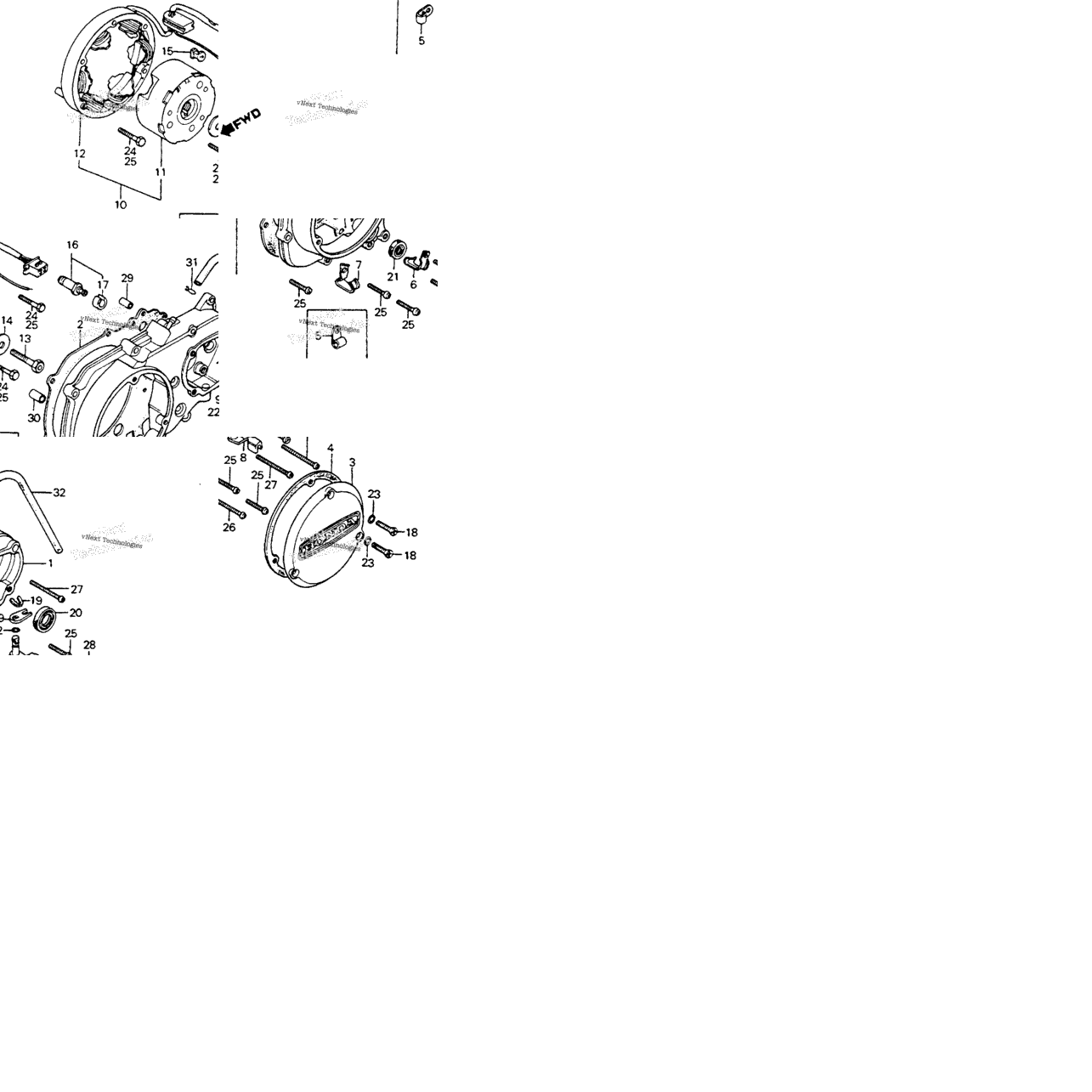 Left Crankcase Cover + Alternator