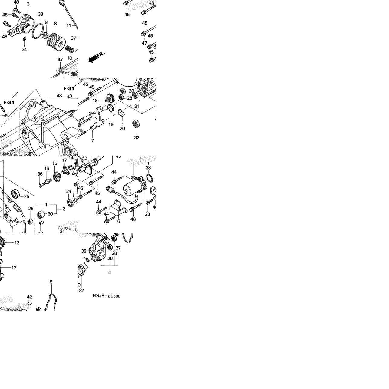 Front Crankcase Cover (Te/Fe)