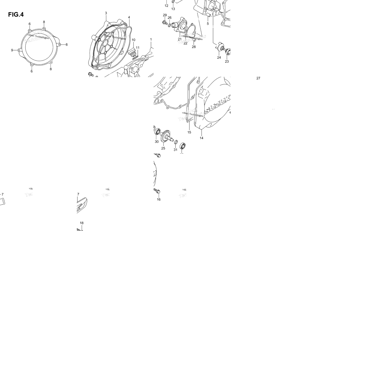 Crankcase Cover-Water Pump