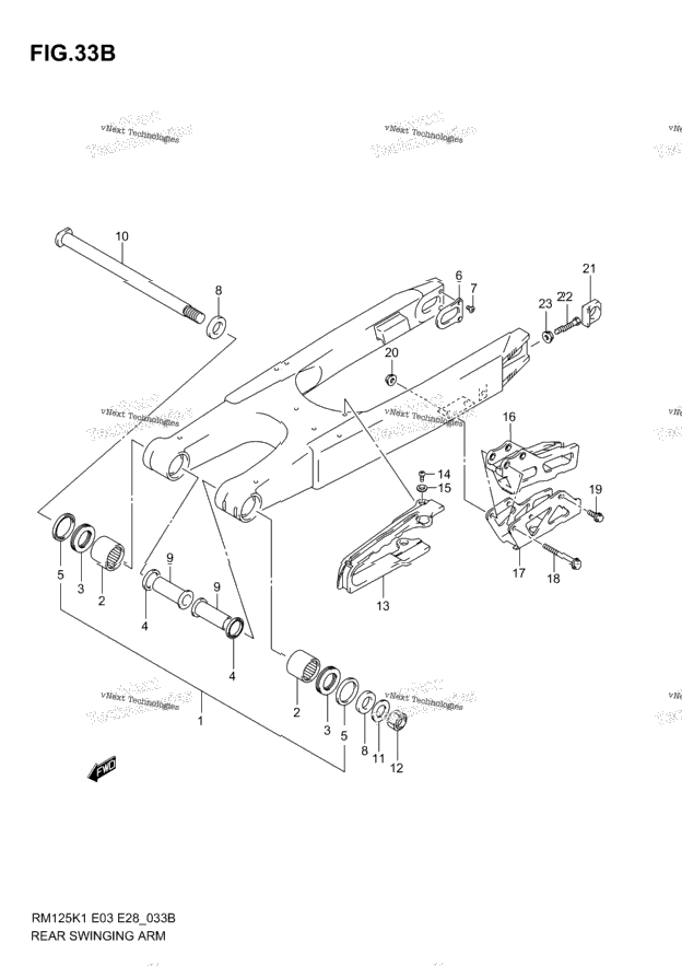 Rear Swinging Arm (Model K5/K6)