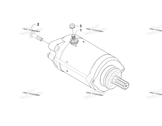 Starter Motor Assembly (Up To Vin: 4Uf07atv97t270001)
