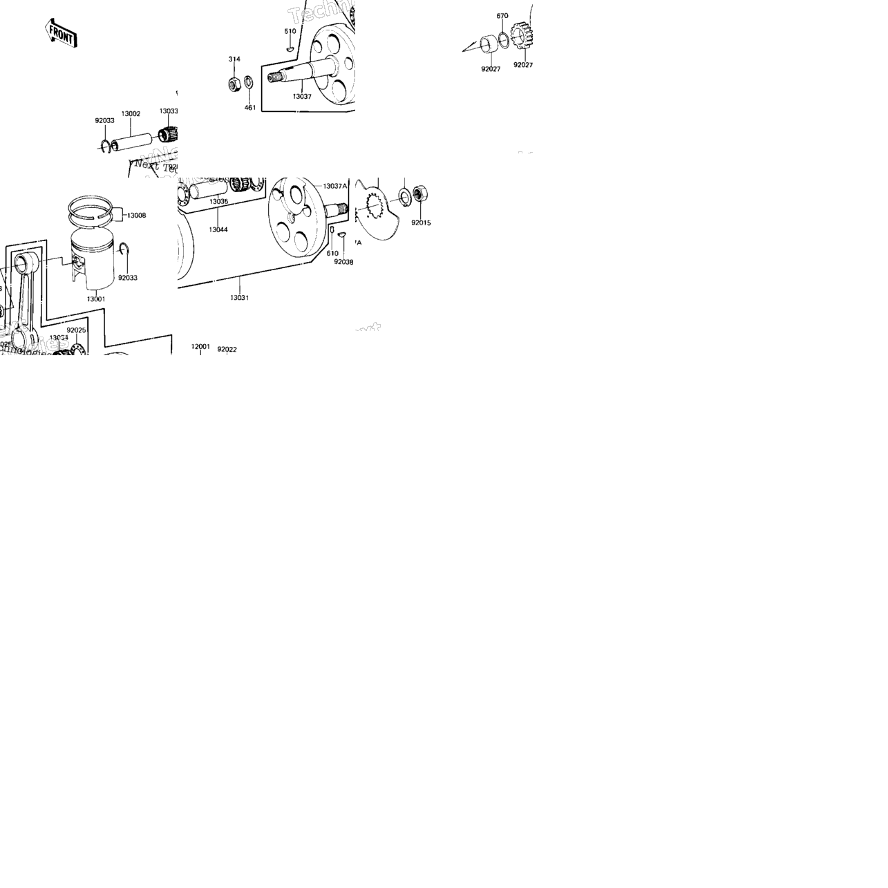 Crankshaft/Piston/Rotary Valve ('82-'83