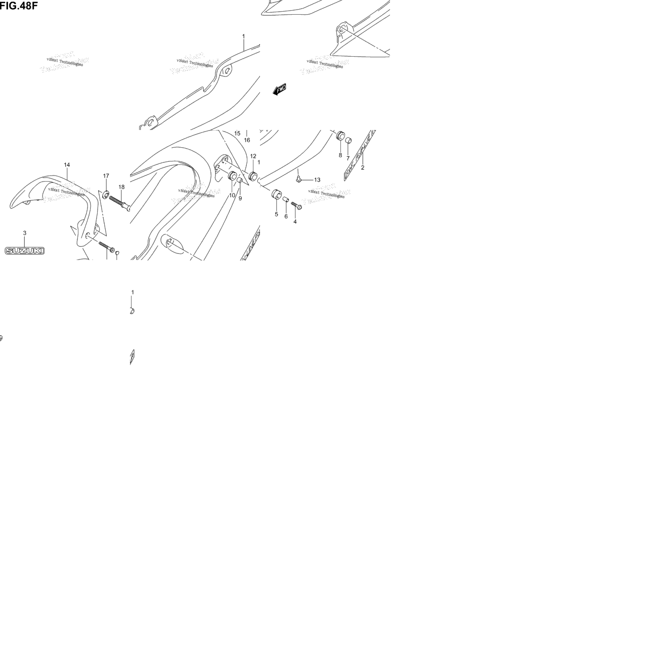 Seat Tail Cover (Gsf1200sk4)