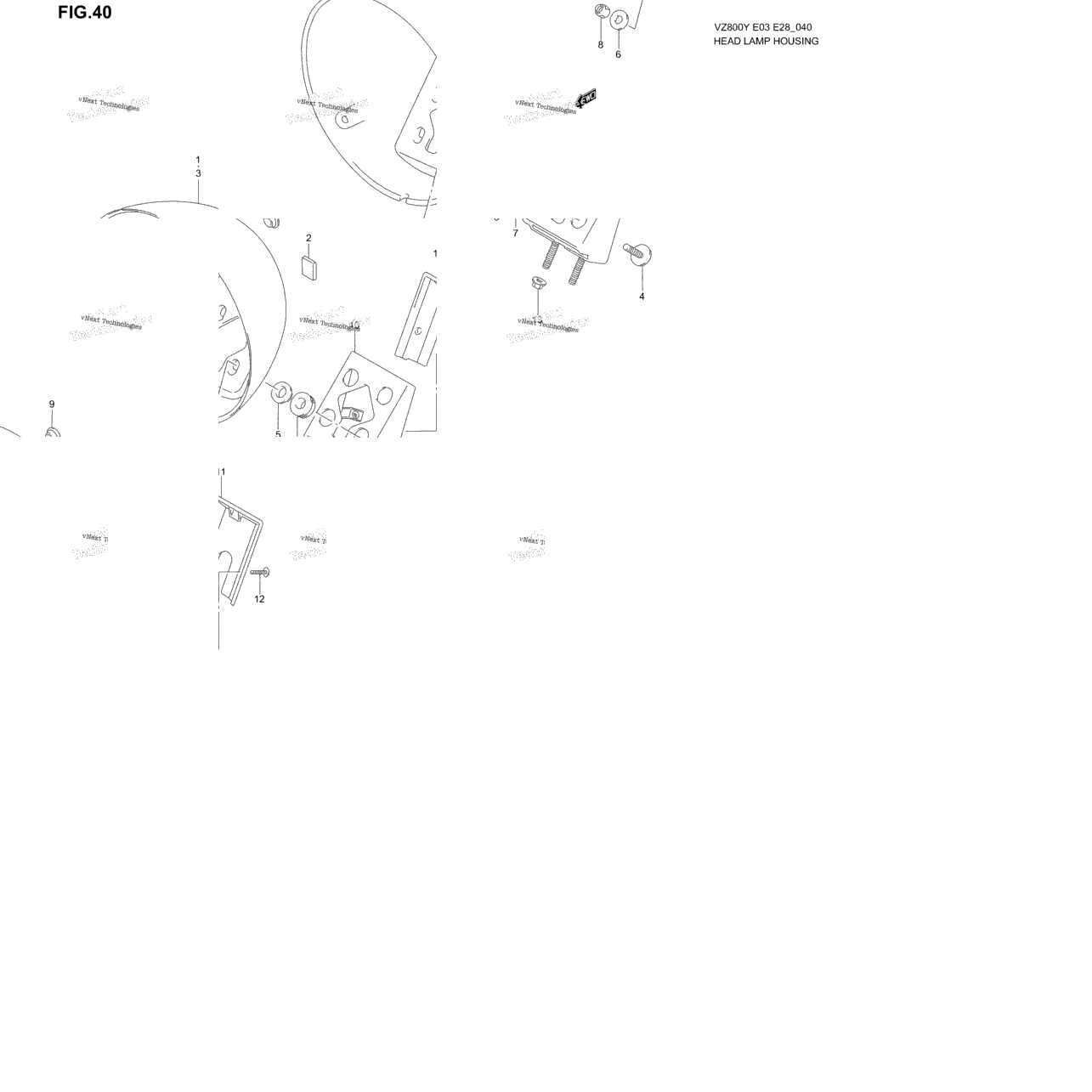 Headlamp Housing