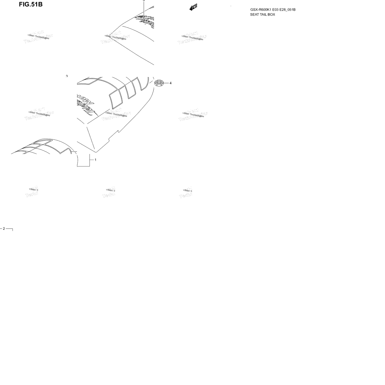 Seat Tail Box (Model K2 For Yc2)
