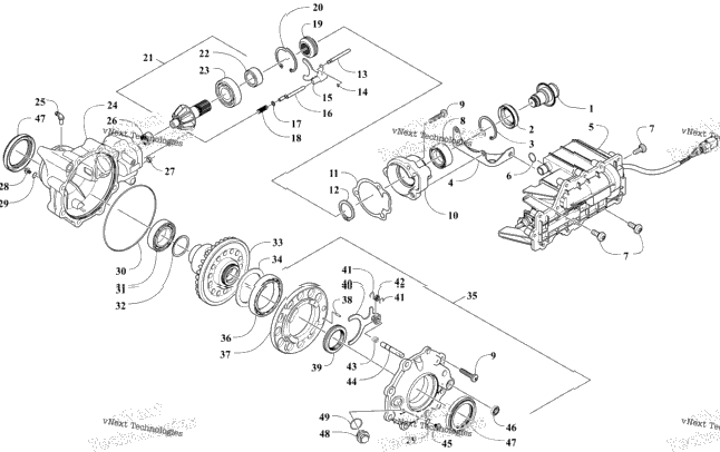 Front Drive Gearcase Assembly