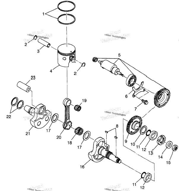 Piston & Crankshaft Big Boss 6X6 400L W97ae38a