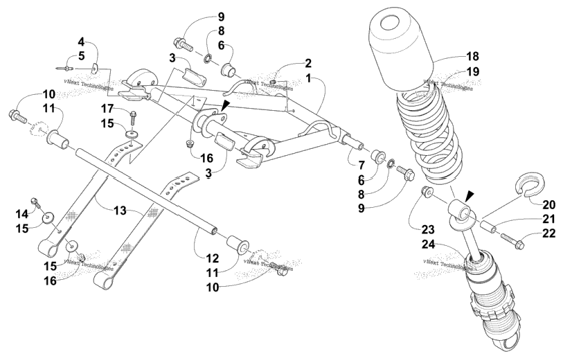 Rear Suspension Front Arm Assembly