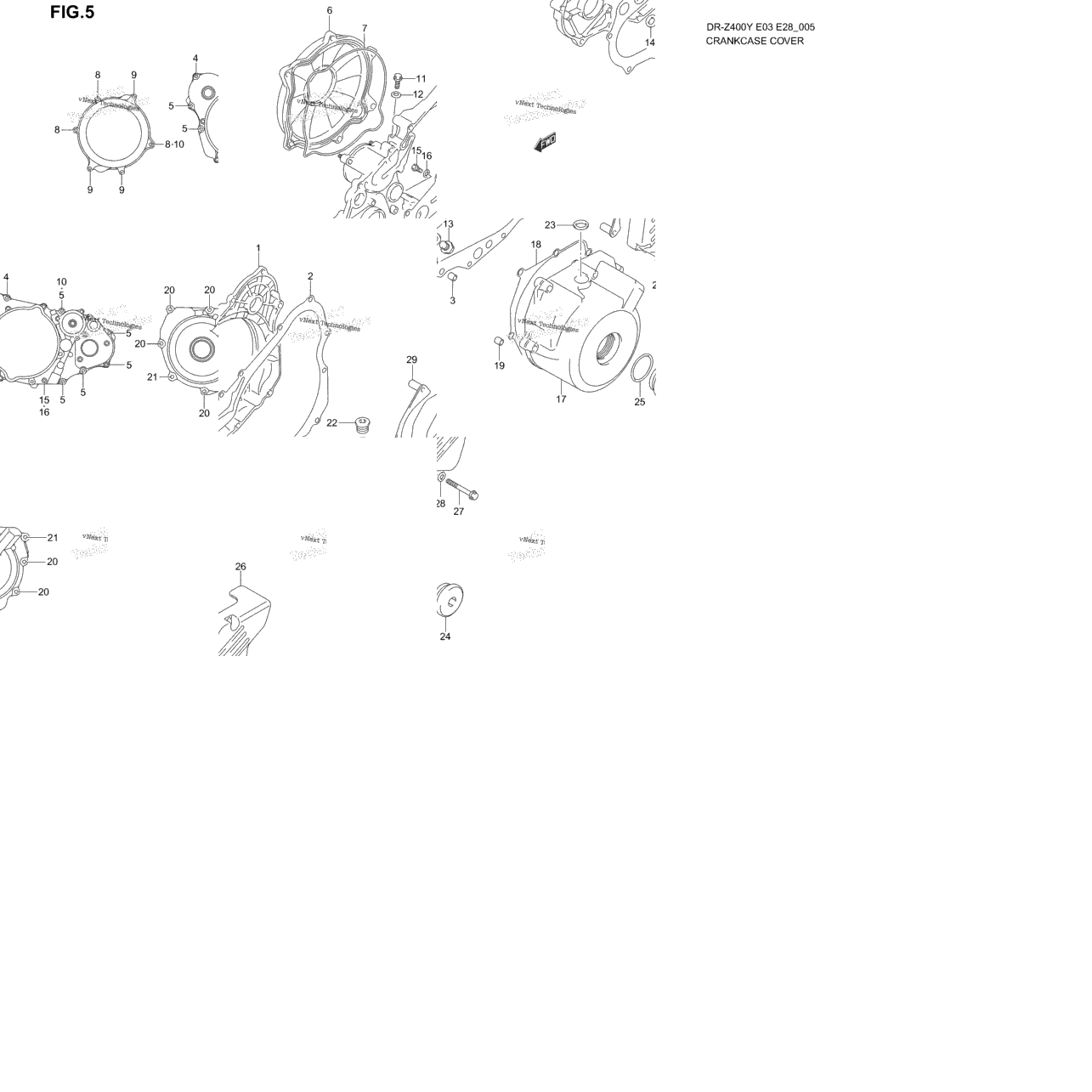 Crankcase Cover (Dr-Z4ooy/K1/K2/K3/K4)
