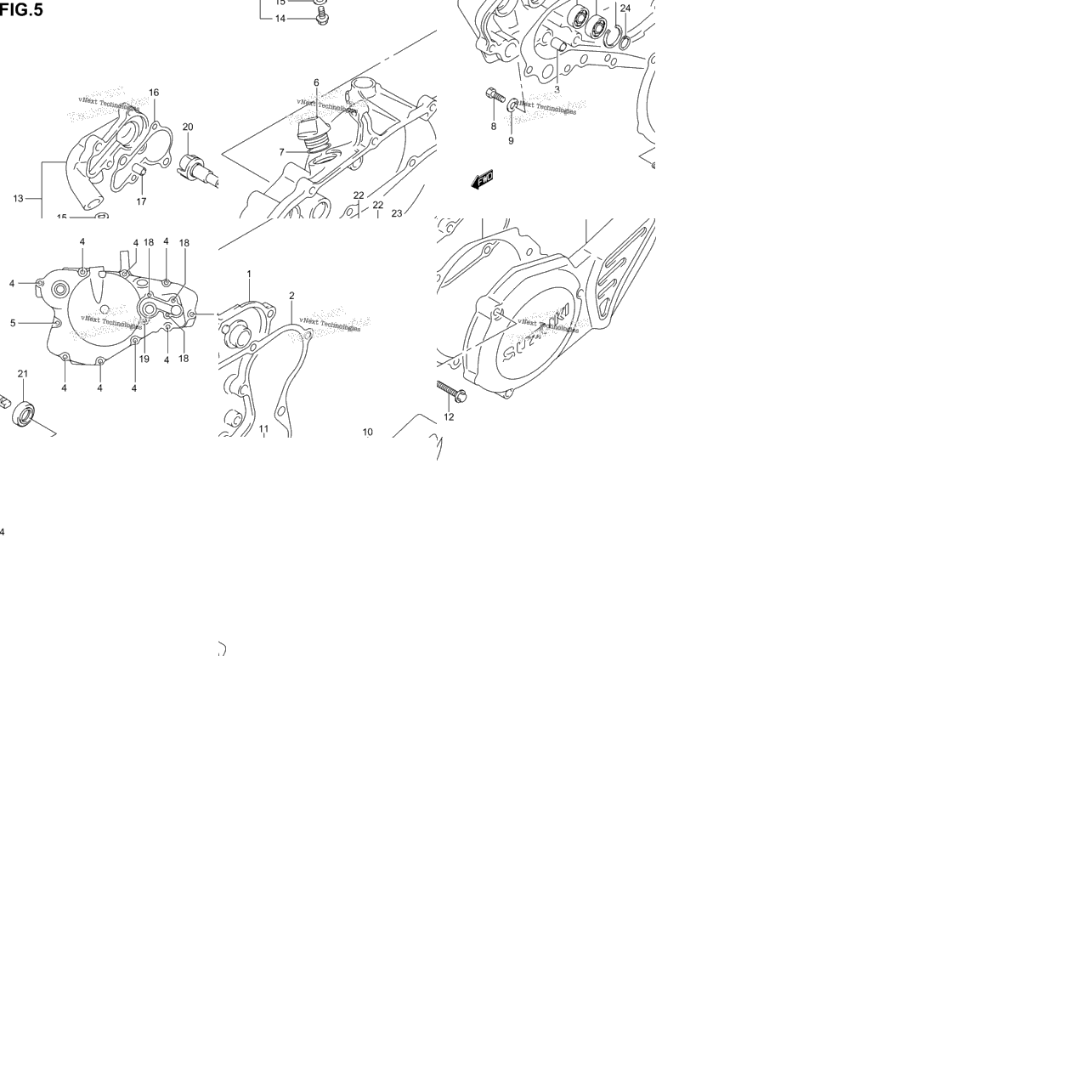 Crankcase Cover- Water Pump