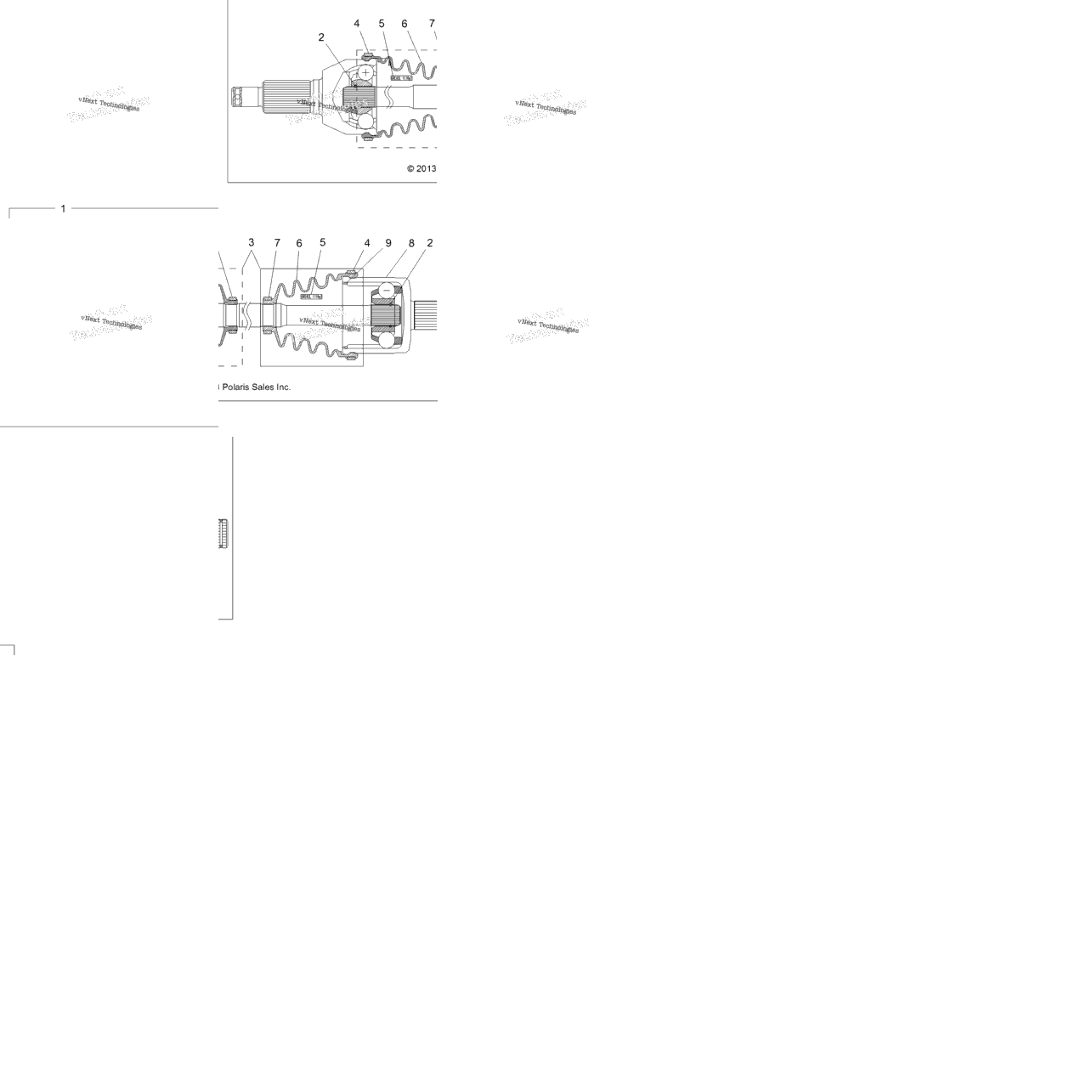 Drive Train, Rear Half Shaft