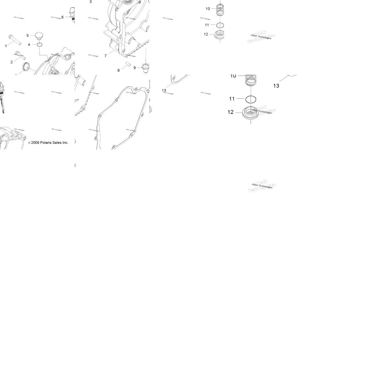 Engine, Crankcase Cover, Rh