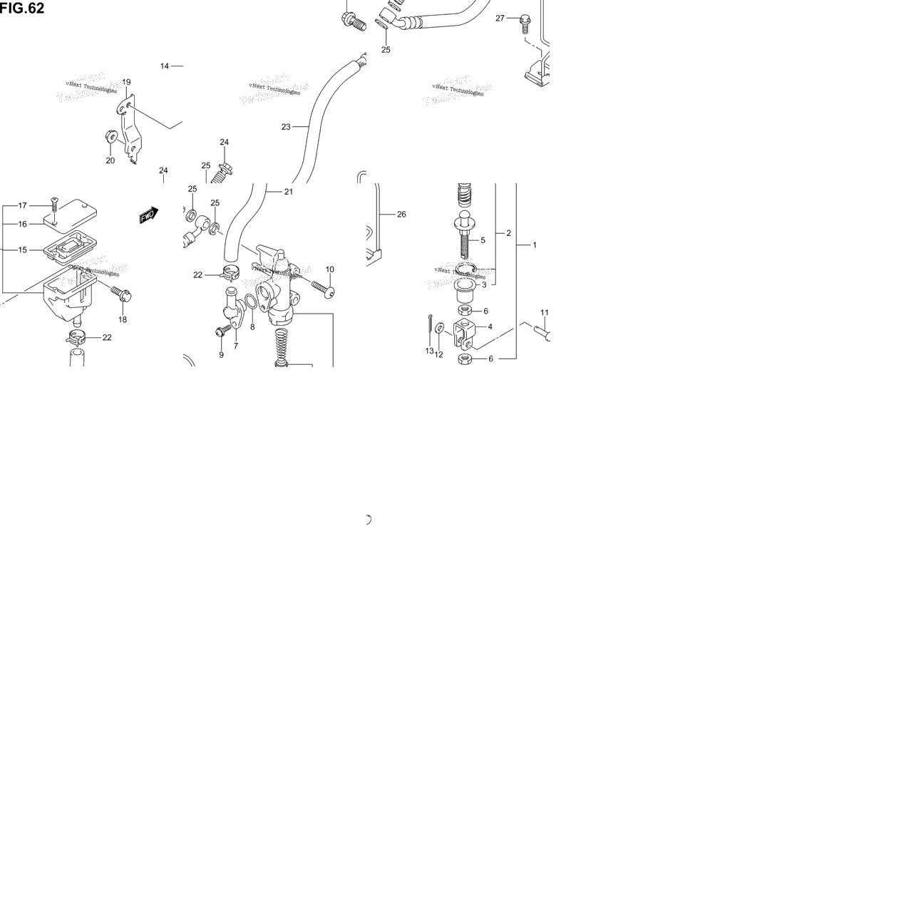 Rear Master Cylinder (Sv1000sk3)