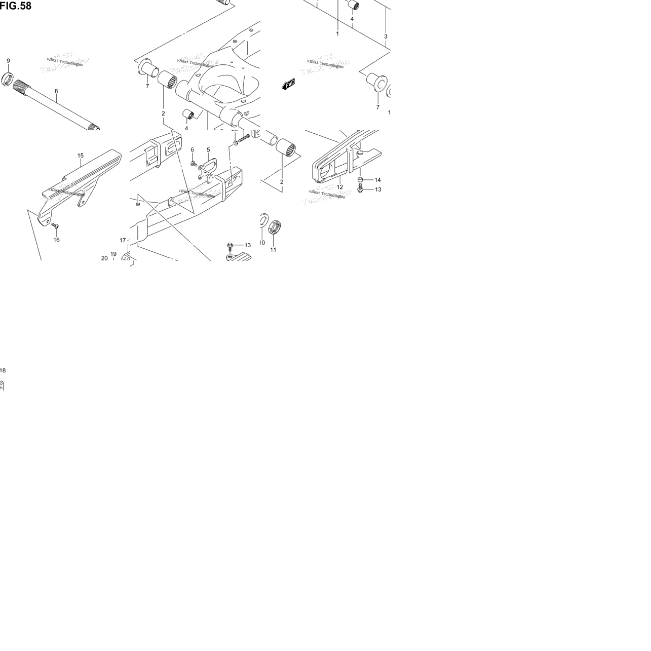 Rear Swinging Arm (Model K3/K4)