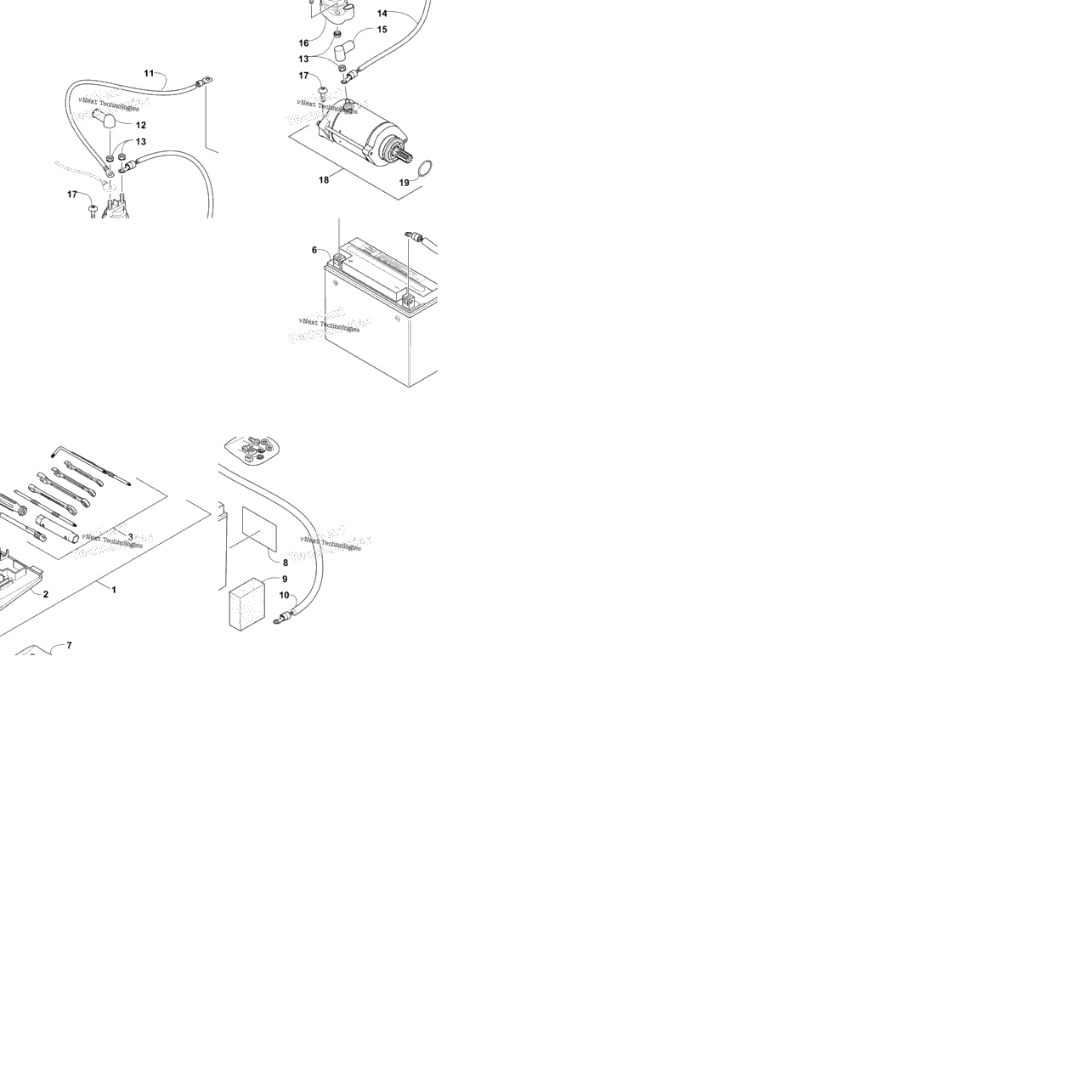 Battery And Starter Assembly