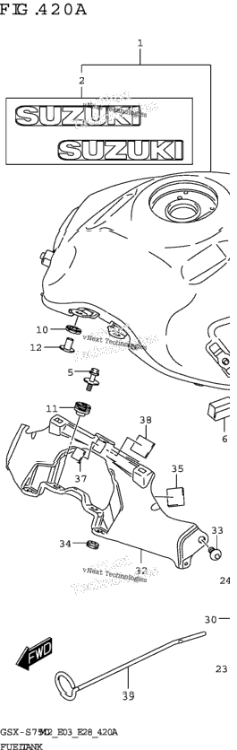Fuel Tank (Gsx-S750,Gsx-S750a:E03,E28)