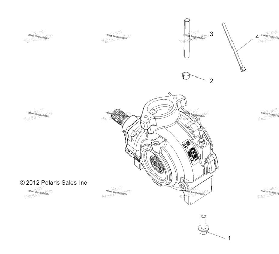 Drive Train, Gearcase Mounting, Front