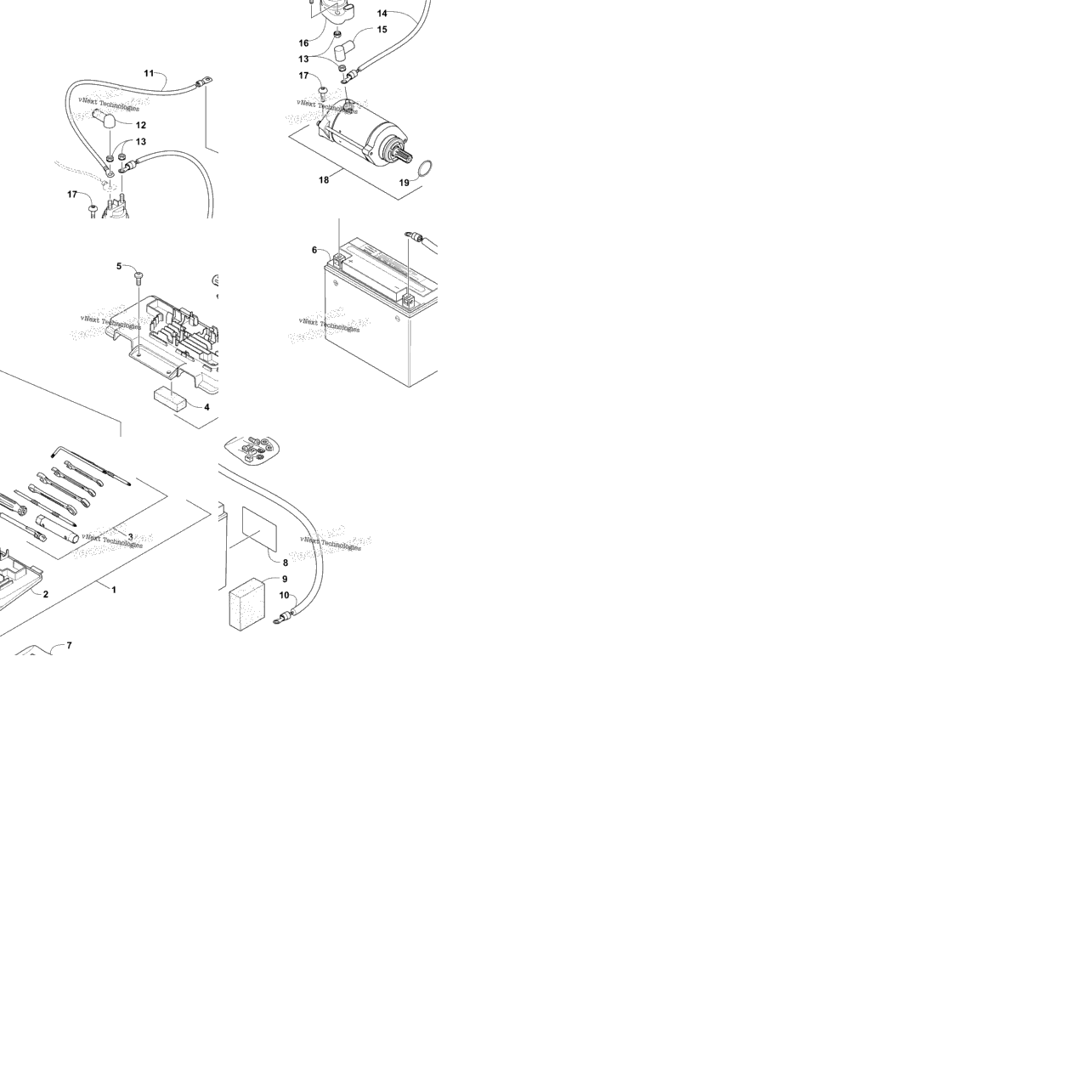 Battery And Starter Assembly