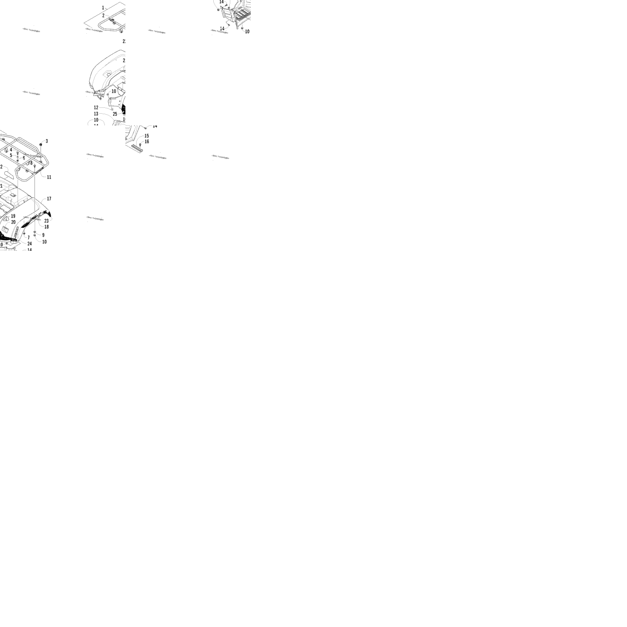 Rear Rack, Body Panel, And Footwell Assemblies