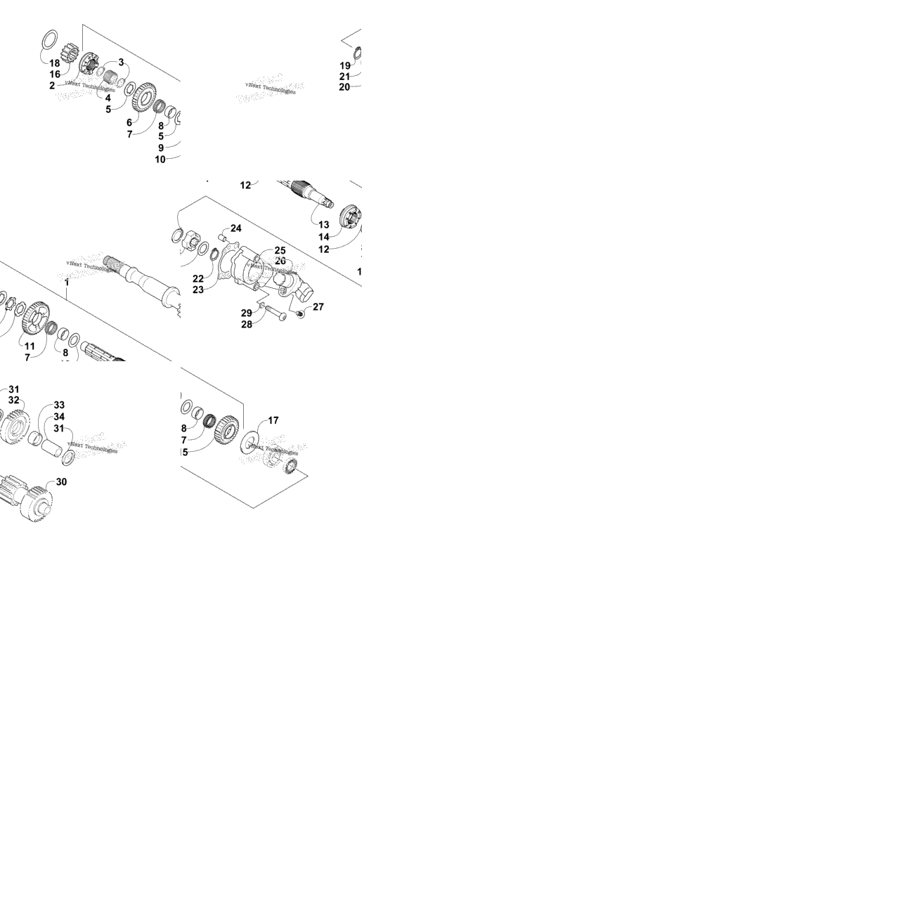 Secondary Transmission Assembly (Up To Engine Serial No. 0264069)