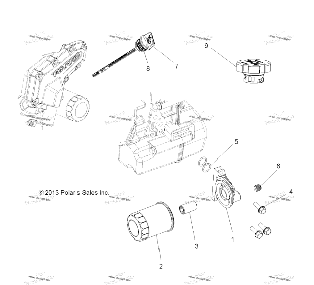 Engine, Oil Filter & Dipstick