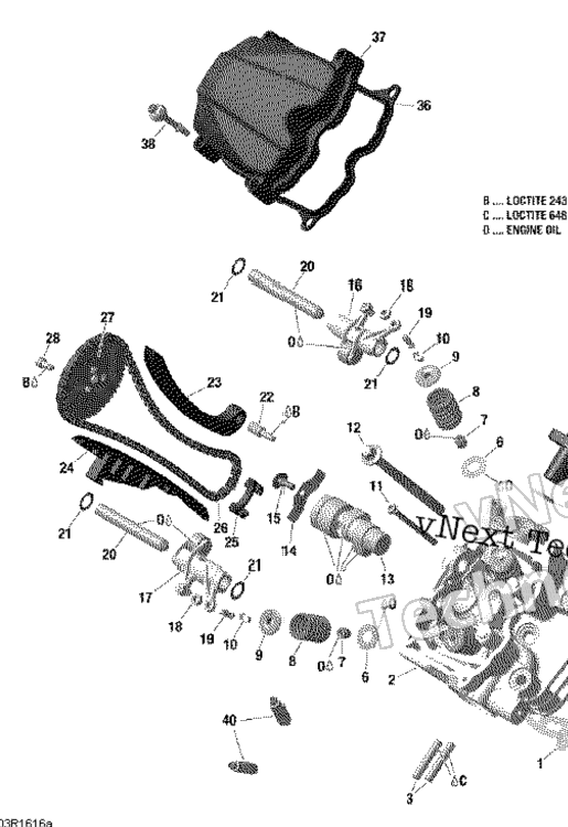Cylinder Head, Front - 650 Efi