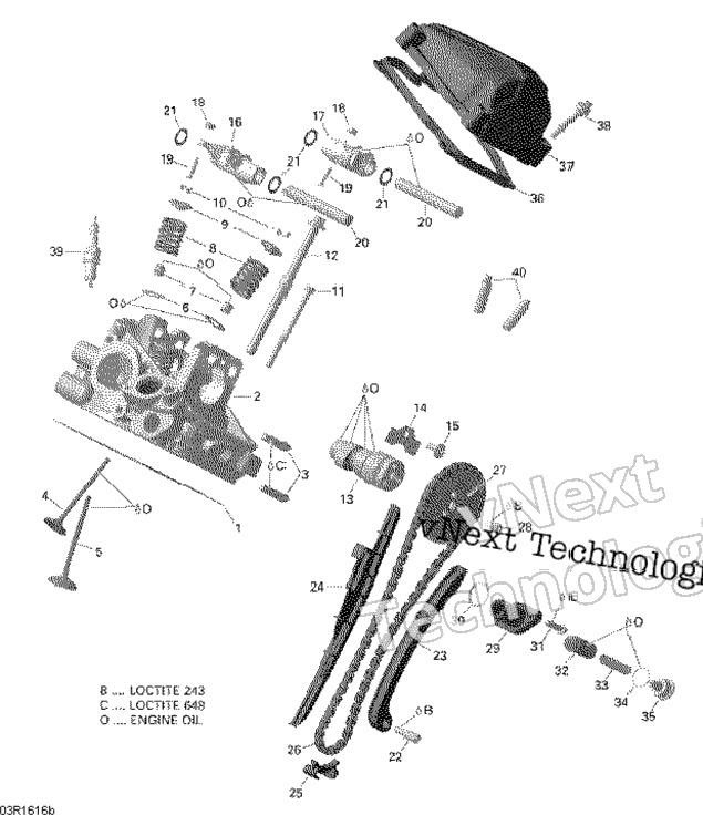 Cylinder Head, Rear - 650 Efi
