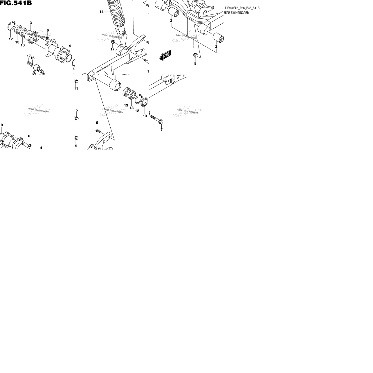 Rear Swingingarm (Lt-F400fl6 P33)
