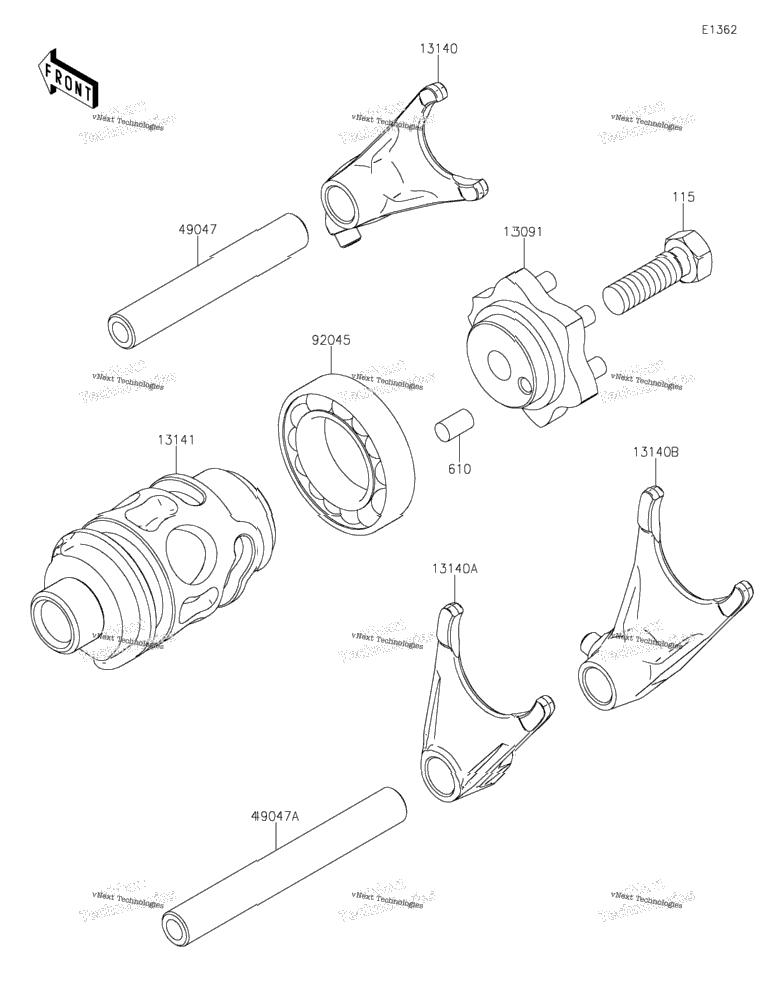 Gear Change Drum/Shift Fork(S)