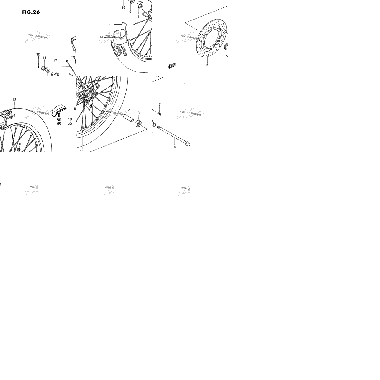 Front Wheel (Model G/H/J/K)